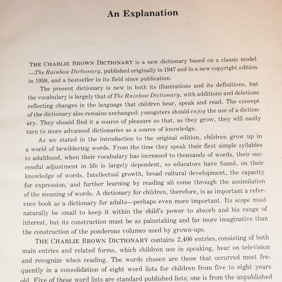 The Charlie Brown Dictionary by Charles M. Schulz – Morgan \